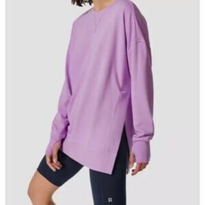 Sweaty Betty | Size 8-10 After Class Side Split Purple Sweatshirt